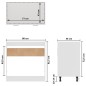 vidaXL Armario bajo fregadero madera ingeniería blanco 80x46x81,5 cm vidaXL Armario bajo fregadero madera ingeniería blanco 80x46x81,5 cm