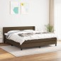 vidaXL Cama box spring con colchón tela marrón oscuro 160x200 cm vidaXL Cama box spring con colchón tela marrón oscuro 160x200 cm