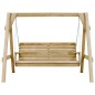 vidaXL Banco balancín jardín madera pino impregnada 205x150x157 cm vidaXL Banco balancín jardín madera pino impregnada 205x150x157 cm