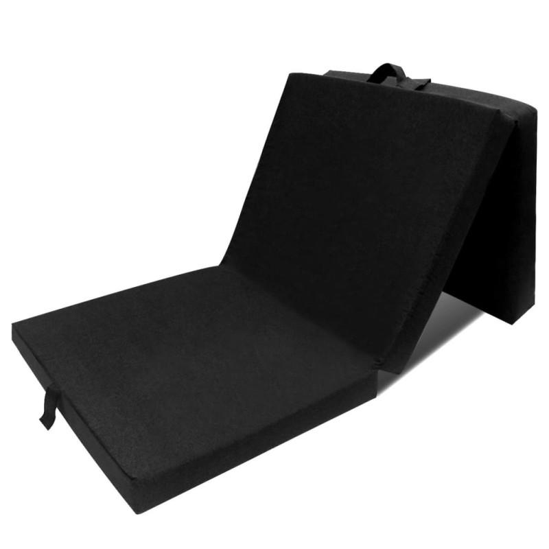 vidaXL Colchón de espuma plegable 190 x 70 x 9 cm negro vidaXL Colchón de espuma plegable 190 x 70 x 9 cm negro