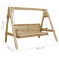 vidaXL Banco balancín jardín madera pino impregnada 205x150x157 cm vidaXL Banco balancín jardín madera pino impregnada 205x150x157 cm