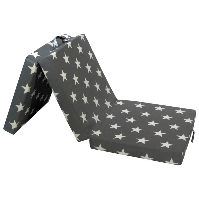 vidaXL Colchón de espuma plegable 190x70x9 cm gris vidaXL Colchón de espuma plegable 190x70x9 cm gris