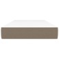 vidaXL Colchón de muelles ensacados tela gris taupe 80x200x20 cm