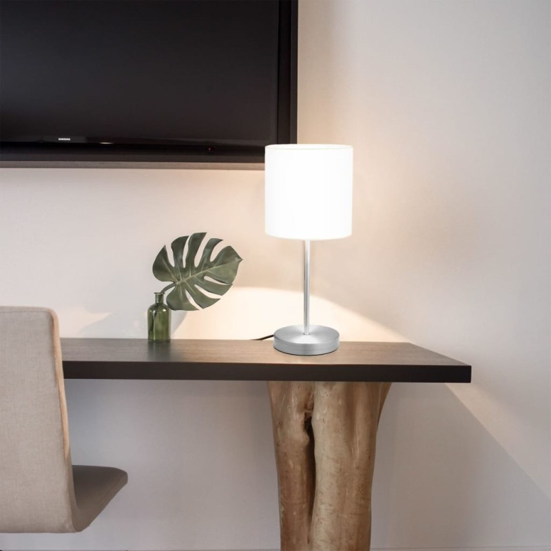vidaXL Lámparas de mesa 2 unidades con botón táctil blanco E14 vidaXL Lámparas de mesa 2 unidades con botón táctil blanco E14