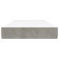 vidaXL Colchón de muelles ensacados terciopelo gris claro 100x200x20cm vidaXL Colchón de muelles ensacados terciopelo gris claro 100x200x20cm