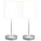 vidaXL Lámparas de mesa 2 unidades con botón táctil blanco E14 vidaXL Lámparas de mesa 2 unidades con botón táctil blanco E14