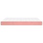 vidaXL Colchón de muelles ensacados terciopelo rosa 140x200x20 cm vidaXL Colchón de muelles ensacados terciopelo rosa 140x200x20 cm