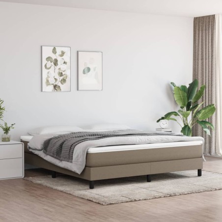 vidaXL Colchón de muelles ensacados tela gris taupe 160x200x20 cm