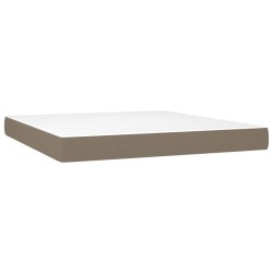 vidaXL Colchón de muelles ensacados tela gris taupe 160x200x20 cm