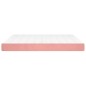 vidaXL Colchón muelles ensacados terciopelo rosa 180x200x20 cm vidaXL Colchón muelles ensacados terciopelo rosa 180x200x20 cm