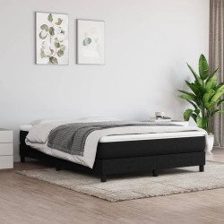vidaXL Colchón de muelles ensacados tela negro 140x190x20 cm