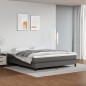 vidaXL Colchón de muelles ensacados cuero sintético gris 160x200x20 cm vidaXL Colchón de muelles ensacados cuero sintético gris 160x200x20 cm