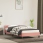 vidaXL Estructura de cama con cabecero de terciopelo rosa 80x200 cm vidaXL Estructura de cama con cabecero de terciopelo rosa 80x200 cm