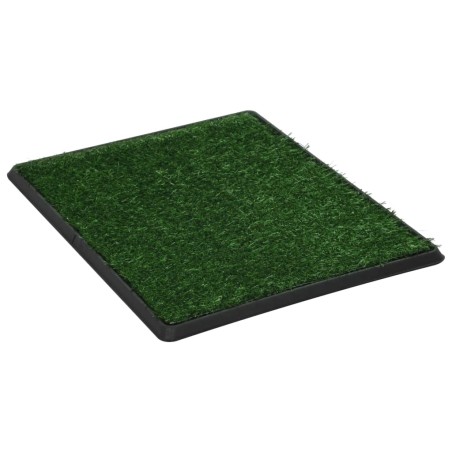 vidaXL Inodoro mascotas con bandeja césped artificial verde 64x51x3 cm