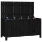vidaXL Caja de almacenaje jardín madera de pino negro 147x68x64 cm vidaXL Caja de almacenaje jardín madera de pino negro 147x68x64 cm