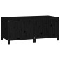 vidaXL Caja de almacenaje jardín madera de pino negro 147x68x64 cm vidaXL Caja de almacenaje jardín madera de pino negro 147x68x64 cm