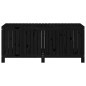 vidaXL Caja de almacenaje jardín madera de pino negro 147x68x64 cm vidaXL Caja de almacenaje jardín madera de pino negro 147x68x64 cm