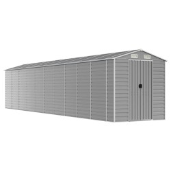 vidaXL Cobertizo de jardín acero galvanizado gris claro 191x895x198 cm