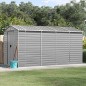 vidaXL Cobertizo de jardín acero galvanizado gris claro 191x385x198 cm vidaXL Cobertizo de jardín acero galvanizado gris claro 191x385x198 cm