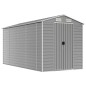 vidaXL Cobertizo de jardín acero galvanizado gris claro 191x385x198 cm vidaXL Cobertizo de jardín acero galvanizado gris claro 191x385x198 cm