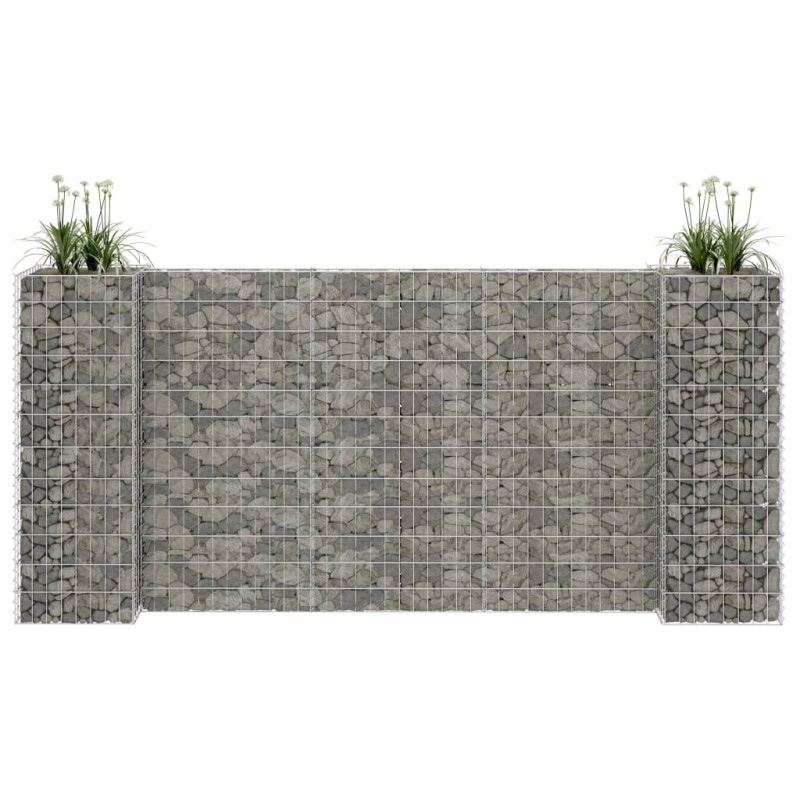 vidaXL Jardinera de gaviones forma de H alambre de acero 260x40x120 cm vidaXL Jardinera de gaviones forma de H alambre de acero 260x40x120 cm