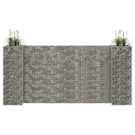 vidaXL Jardinera de gaviones forma de H alambre de acero 260x40x120 cm