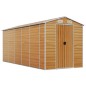 vidaXL Caseta de jardín acero galvanizado marrón claro 191x470x198 cm vidaXL Caseta de jardín acero galvanizado marrón claro 191x470x198 cm
