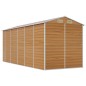 vidaXL Caseta de jardín acero galvanizado marrón claro 191x470x198 cm vidaXL Caseta de jardín acero galvanizado marrón claro 191x470x198 cm