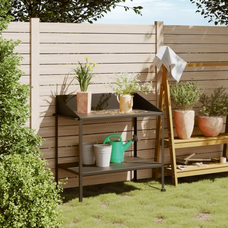 vidaXL Soporte de plantas acero galvanizado antracita 100x54,5x100 cm