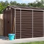 vidaXL Cobertizo de jardín acero galvanizado marrón 191x810x198 cm vidaXL Cobertizo de jardín acero galvanizado marrón 191x810x198 cm