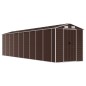 vidaXL Cobertizo de jardín acero galvanizado marrón 191x810x198 cm vidaXL Cobertizo de jardín acero galvanizado marrón 191x810x198 cm