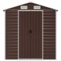vidaXL Cobertizo de jardín acero galvanizado marrón 191x810x198 cm vidaXL Cobertizo de jardín acero galvanizado marrón 191x810x198 cm