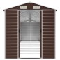 vidaXL Cobertizo de jardín acero galvanizado marrón 191x810x198 cm vidaXL Cobertizo de jardín acero galvanizado marrón 191x810x198 cm