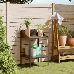 vidaXL Soporte de plantas acero galvanizado antracita 56,5x54,5x100 cm