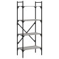 vidaXL Librería 4 estantes madera gris Sonoma 56x31,5x138,5 cm