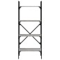 vidaXL Librería 4 estantes madera gris Sonoma 56x31,5x138,5 cm
