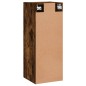 vidaXL Armario de pared madera ingeniería roble ahumado 34,5x34x90 cm