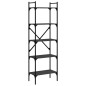 vidaXL Librería de 5 estantes madera de ingeniería negro 56x31,5x174cm vidaXL Librería de 5 estantes madera de ingeniería negro 56x31,5x174cm