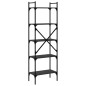vidaXL Librería de 5 estantes madera de ingeniería negro 56x31,5x174cm vidaXL Librería de 5 estantes madera de ingeniería negro 56x31,5x174cm
