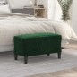 vidaXL Banco de terciopelo verde oscuro 70x35x41 cm vidaXL Banco de terciopelo verde oscuro 70x35x41 cm
