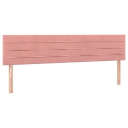 vidaXL Cabeceros 2 unidades de terciopelo rosa 80x5x78/88 cm