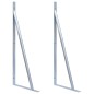vidaXL Soportes para postes de valla 2 unidades acero galvanizado