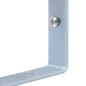 vidaXL Soportes para postes de valla 2 unidades acero galvanizado
