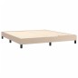 vidaXL Cama box spring con colchón cuero sintético capuchino 180x200cm vidaXL Cama box spring con colchón cuero sintético capuchino 180x200cm