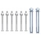 vidaXL Soportes para postes de valla 2 unidades acero galvanizado