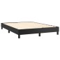 vidaXL Cama box spring con colchón cuero sintético negro 140x190 cm vidaXL Cama box spring con colchón cuero sintético negro 140x190 cm