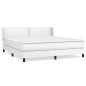vidaXL Cama box spring con colchón cuero sintético blanco 180x200 cm vidaXL Cama box spring con colchón cuero sintético blanco 180x200 cm