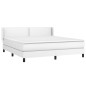 vidaXL Cama box spring con colchón cuero sintético blanco 180x200 cm vidaXL Cama box spring con colchón cuero sintético blanco 180x200 cm