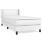 vidaXL Cama box spring con colchón cuero sintético blanco 90x190 cm vidaXL Cama box spring con colchón cuero sintético blanco 90x190 cm