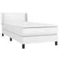 vidaXL Cama box spring con colchón cuero sintético blanco 90x190 cm vidaXL Cama box spring con colchón cuero sintético blanco 90x190 cm